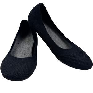 Allbirds Charcoal Mesh Knit Lightweight Scrunch Ballet Flats Women's Size 8